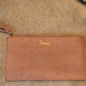 Juicy Couture Light Brown Embossed Clutch